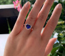 Exzellenter Saphir Herz Ring mit Brillanten