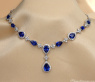 Ausgesuchtes Saphir Collier mit Brillanten