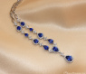 Ausgesuchtes Saphir Collier mit Brillanten