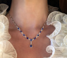 Ausgesuchtes Saphir Collier mit Brillanten