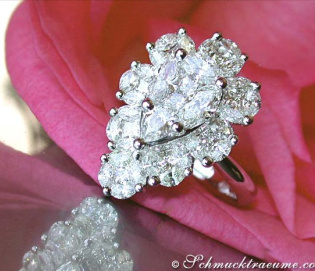 High-end Diamond "Illusion Design" Ring