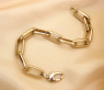 Paperclip Armband Gelbgold 585