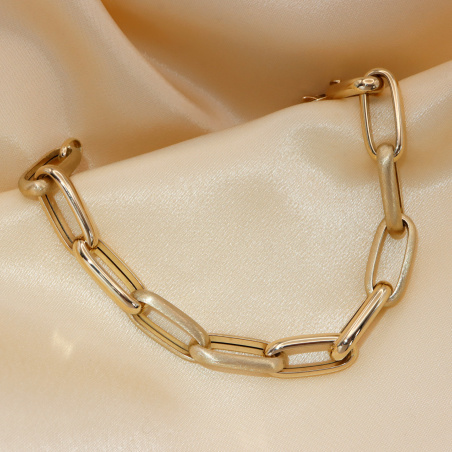 Paperclip Armband Gelbgold 585