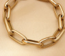 Gold Pur: Satiniert & glänzend gefertigtes Paperclip Armband