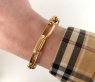Gold Pur: Satiniert & glänzend gefertigtes Paperclip Armband