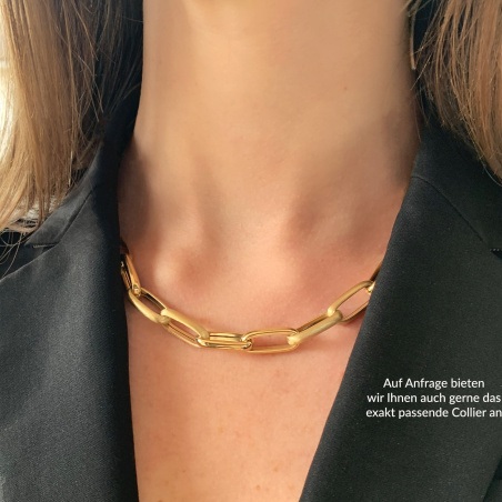 Gold Pur: Satiniert & glänzend gefertigtes Paperclip Armband