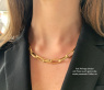Gold Pur: Satiniert & glänzend gefertigtes Paperclip Armband