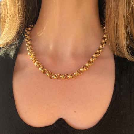 Gold Pur: Stattliches Erbs Collier in Gelbgold 585 (11 mm)