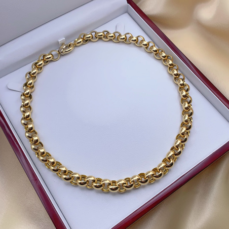 Gold Pur: Stattliches Erbs Collier in Gelbgold 585 (11 mm)