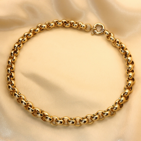 Gold Pur: Stattliches Erbs Collier in Gelbgold 585 (11 mm)