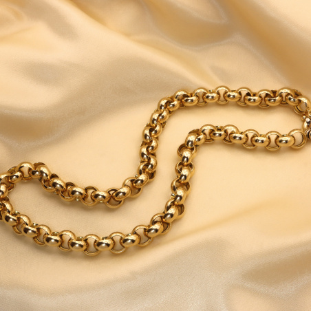 Gold Pur: Stattliches Erbs Collier in Gelbgold 585 (11 mm)