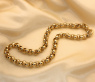 Gold Pur: Stattliches Erbs Collier in Gelbgold 585 (11 mm)