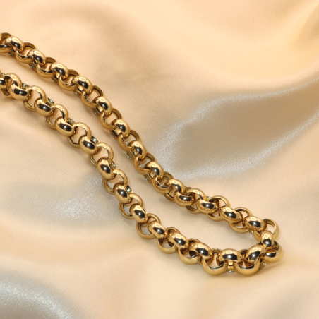 Gold Pur: Stattliches Erbs Collier in Gelbgold 585 (11 mm)