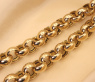 Gold Pur: Stattliches Erbs Collier in Gelbgold 585 (11 mm)