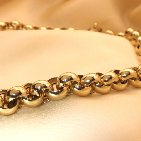 Gold Pur: Stattliches Erbs Collier in Gelbgold 585 (11 mm)