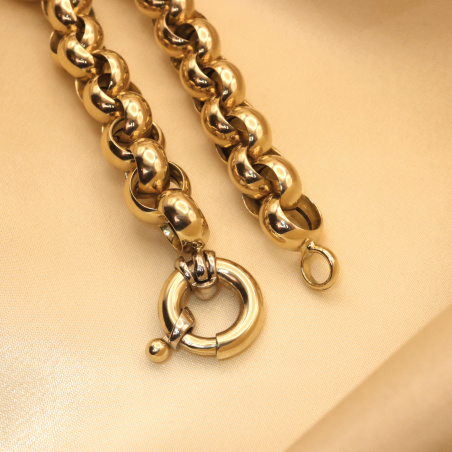 Gold Pur: Stattliches Erbs Collier in Gelbgold 585 (11 mm)