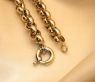 Gold Pur: Stattliches Erbs Collier in Gelbgold 585 (11 mm)