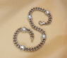 Wundervolles Panzerarmband mit Brillanten im Herz Design