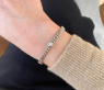 Wundervolles Panzerarmband mit Brillanten im Herz Design