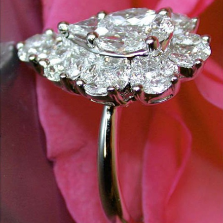 High-end Diamond "Illusion Design" Ring