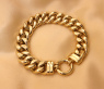 Gold Pur: Spektakuläres Panzer Armband (60 Gramm GG585 15 mm)