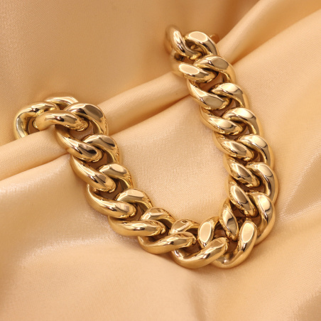 Gold Pur: Spektakuläres Panzer Armband (60 Gramm GG585 15 mm)