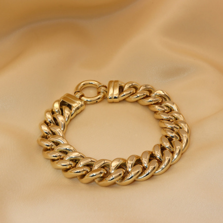 Gold Pur: Spektakuläres Panzer Armband (60 Gramm GG585 15 mm)