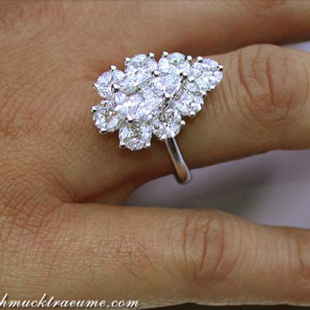 High-end Diamond "Illusion Design" Ring