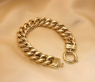 Gold Pur: Spektakuläres Panzer Armband (60 Gramm)
