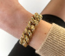 Gold Pur: Spektakuläres Panzer Armband (60 Gramm GG585 15 mm)