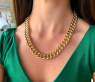 Gold Pur: Gigantisches Panzer Collier (140 Gramm GG585, 15 mm)