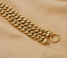 Gold Pur: Gigantisches Panzer Collier (140 Gramm GG585, 15 mm)