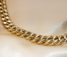 Gold Pur: Gigantisches Panzer Collier (140 Gramm GG585, 15 mm)