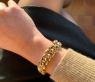 Gold Pur: Gigantisches Panzer Collier (140 Gramm GG585, 15 mm)