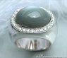 Heavy Moonstone Ring with Diamonds