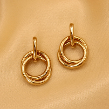Gold Pur: Verschlungene Ohrringe in Gelbgold 585