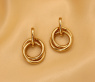 Gold Pur: Verschlungene Ohrringe in Gelbgold 585