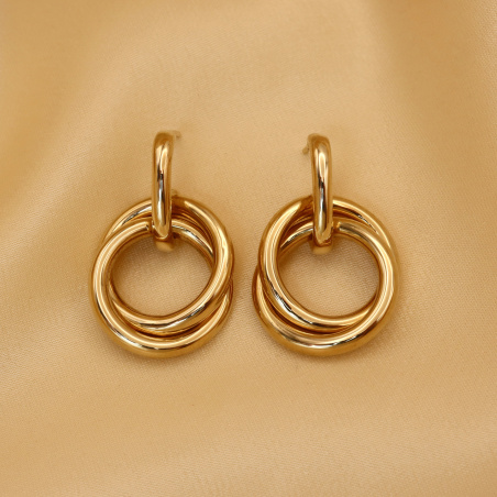 Gold Pur: Verschlungene Ohrringe in Gelbgold 585