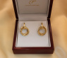 Gold Pur: Verschlungene Ohrringe in Gelbgold 585