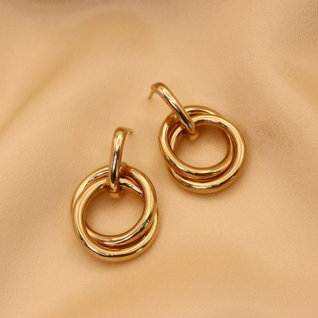 Gold Pur: Verschlungene Ohrringe in Gelbgold 585