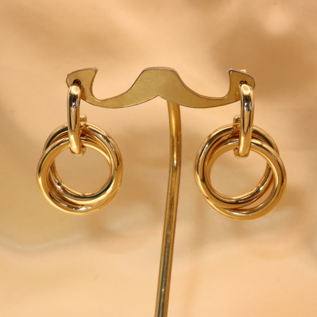 Gold Pur: Verschlungene Ohrringe in Gelbgold 585