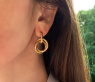 Gold Pur: Verschlungene Ohrringe in Gelbgold 585