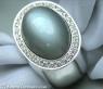 Heavy Moonstone Ring with Diamonds