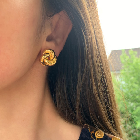 Gold Pur: Fabelhafte Ohrstecker „Goldener Knoten“