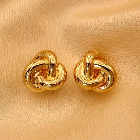Gold Pur: Fabelhafte Ohrstecker „Goldener Knoten“