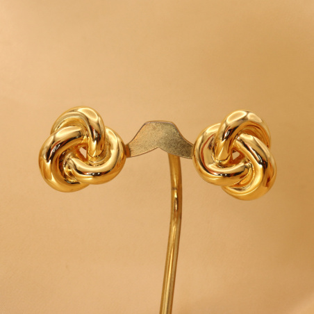 Gold Pur: Fabelhafte Ohrstecker „Goldener Knoten“