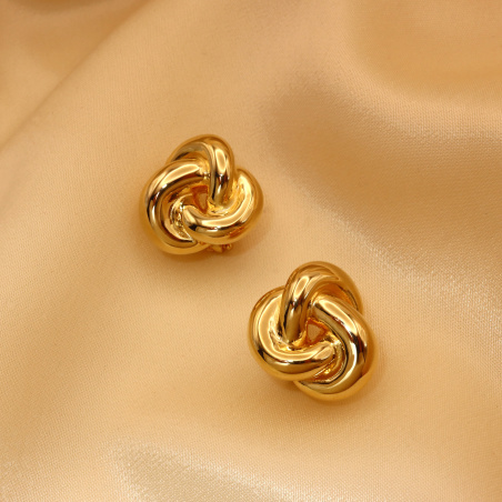 Gold Pur: Fabelhafte Ohrstecker „Goldener Knoten“