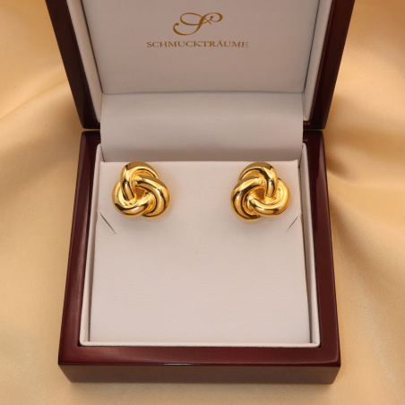 Gold Pur: Fabelhafte Ohrstecker „Goldener Knoten“
