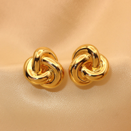 Gold Pur: Fabelhafte Ohrstecker „Goldener Knoten“
