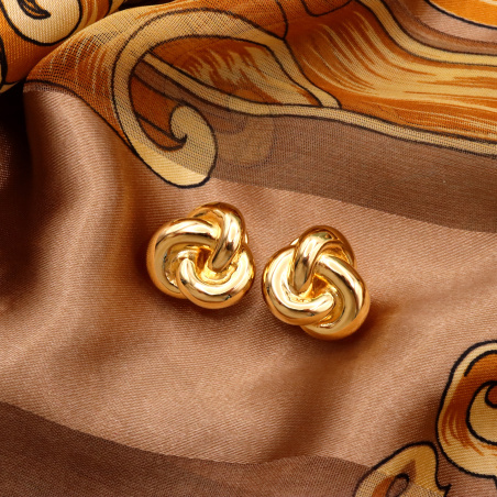 Gold Pur: Fabelhafte Ohrstecker „Goldener Knoten“